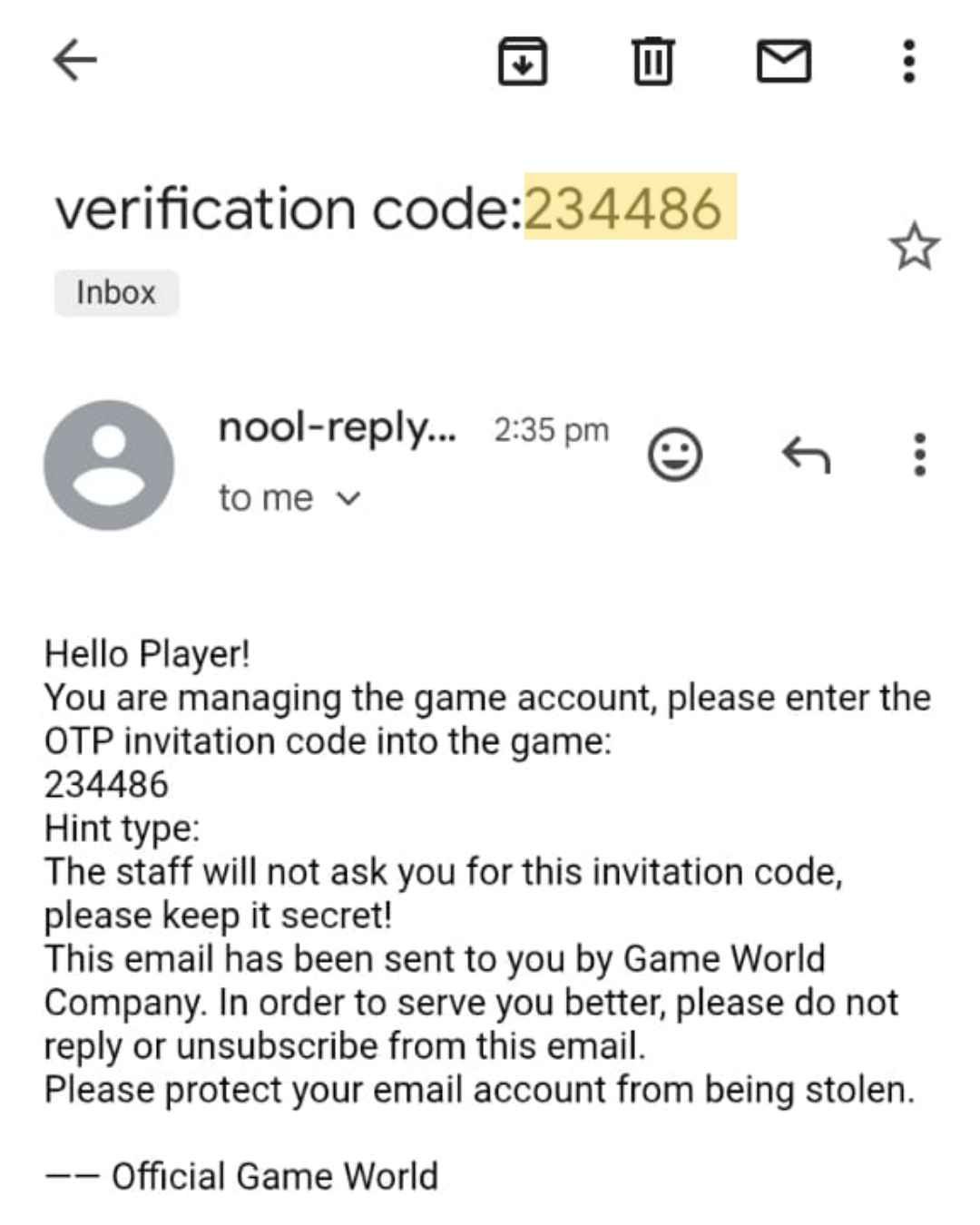 Verification code email from Card Rummy with OTP and security instructions.